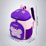 LSB Butterfly Soft Neoprene Backpack for Toddlers & Kids, 3yrs to 5yrs