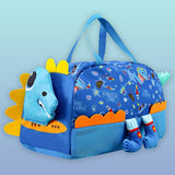 Little Surprise Box,Blue 3d Dino Legs Theme Kids Duffle Bag for Classes and Travel, 5 yrs +