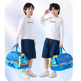 Little Surprise Box,Blue 3d Dino Legs Theme Kids Duffle Bag for Classes and Travel, 5 yrs +