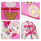 Little Surprise Box,Donuts Candy Theme Kids Duffle Bag for Classes and Travel, 5yrs +