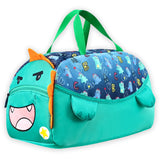 Little Surprise Box,Green Happy Monster Theme Kids Duffle Bag for Classes and Travel, 5 yrs +