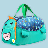 Little Surprise Box,Green Happy Monster Theme Kids Duffle Bag for Classes and Travel, 5 yrs +