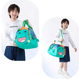 Little Surprise Box,Green Happy Monster Theme Kids Duffle Bag for Classes and Travel, 5 yrs +