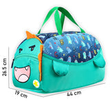 Little Surprise Box,Green Happy Monster Theme Kids Duffle Bag for Classes and Travel, 5 yrs +