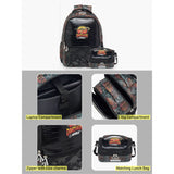 Little Surprise Box,2pcs set of Jurasic Dino School Backpack & matching Lunchbag for Kids, 5yrs - 10yrs