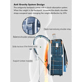 Little Surprise Box,Blue Scottish Plaid Checks Rectangle style Backpack for Kids, Small