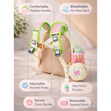 LSB Mini Green & Pink Butterfly toddlers Backpack for nursery school and travel