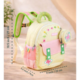 LSB Mini Green & Pink Butterfly toddlers Backpack for nursery school and travel