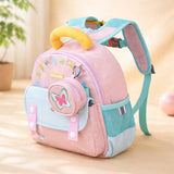 LSB Mini Pink & Blue Butterfly toddlers Backpack for nursery school and travel