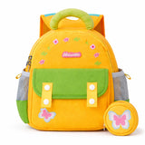 LSB Mini Yellow & Green Butterfly toddlers Backpack for nursery school and travel