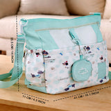 Mint Dog Print 2 Pcs Combo Set - Matching Backpack & Tote Bag with Detachable Pouch for Kids & Teens
