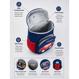 LSB Navy & Red Car Soft Neoprene Backpack for Toddlers & Kids, 3yrs to 5yrs
