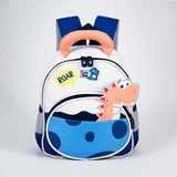 LSB Roar Blue Orange Dino Backpack for Toddlers & Kids