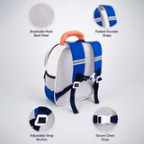 LSB Roar Blue Orange Dino Backpack for Toddlers & Kids