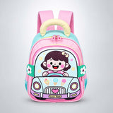 LSB Pink Girl Car Ride Backpack for Toddlers & Kids