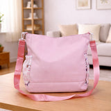 Pink Dog Print 2 Pcs Combo Set - Matching Backpack & Tote-Style Bag with Detachable Pouch for Kids & Teens