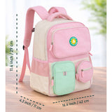 LSB Pink & Mint 3 different pocket style school backpack for older kids & Adults