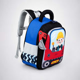 LSB Red 3D 3d Trucker Baby Backpack for Toddlers & Kids