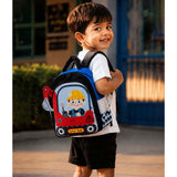 LSB Red 3D 3d Trucker Baby Backpack for Toddlers & Kids