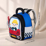 LSB Red 3D 3d Trucker Baby Backpack for Toddlers & Kids