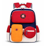 LSB Red & Orange 3 different pocket style school backpack for older kids & Adults