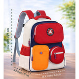LSB Red & Orange 3 different pocket style school backpack for older kids & Adults