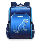 Little Surprise Box,Shimmer Geometric Blue Dino School Backpack for Kids,6yrs - 10yrs