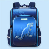 Little Surprise Box,Shimmer Geometric Blue Dino School Backpack for Kids,6yrs - 10yrs
