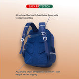 Little Surprise Box,Cobalt & Dark Blue Crest Design School Backpack for Kids