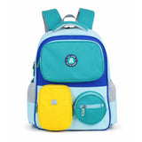 LSB Teal & Yellow 3 different pocket style school backpack for older kids & Adults