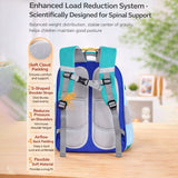 LSB Teal & Yellow 3 different pocket style school backpack for older kids & Adults