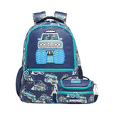 Little Surprise Box,2pcs Monster Truck School Backpack & matching Lunchbag for Kids, 5yrs - 10 yrs