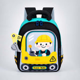 LSB Yellow 3D 3d Trucker Baby Backpack for Toddlers & Kids