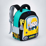 LSB Yellow 3D 3d Trucker Baby Backpack for Toddlers & Kids