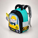 LSB Yellow 3D 3d Trucker Baby Backpack for Toddlers & Kids