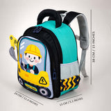 LSB Yellow 3D 3d Trucker Baby Backpack for Toddlers & Kids