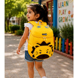 LSB Yellow 3D Lion Face Soft Neoprene Backpack for Toddlers & Kids, 3yrs - 5yrs