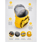 LSB Yellow 3D Lion Face Soft Neoprene Backpack for Toddlers & Kids, 3yrs - 5yrs