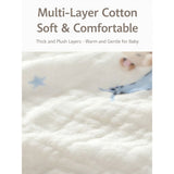 LSB Blue Moon Teddy , Super Soft Breathable Pure Muslin Cotton Blanket for Newborns & Infants with free storage pouch
