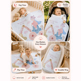 LSB Construction Prince Super Soft Muslin Cotton Blanket for Newborns & Infants with Free Storage Pouch