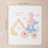 LSB Construction Prince Super Soft Muslin Cotton Blanket for Newborns & Infants with Free Storage Pouch