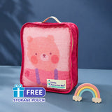 LSB Party Ducklings & Bear Super Soft Muslin Cotton Blanket for Newborns & Infants with Free Storage Pouch