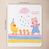 LSB Party Ducklings & Bear Super Soft Muslin Cotton Blanket for Newborns & Infants with Free Storage Pouch
