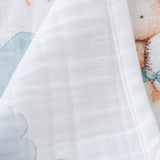 LSB Giraffe Happy Day Super Soft Muslin Cotton Blanket for Newborns & Infants with Free Storage Pouch