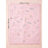 LSB Pink Animal Parade, Super Soft Breathable Pure Muslin Cotton Blanket for Newborns & Infants with free storage pouch