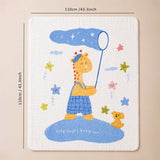 LSB Giraffe Star Catcher Super Soft Muslin Cotton Blanket for Newborns & Infants with Free Storage Pouch