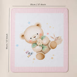 LSB Pink, Prince Bear Soft Cotton Winter Blanket for Newborn & Infants with Free Storage Pouch