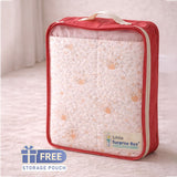 LSB Berry Wooland Theme Soft Quilted Cotton Winter Wrapper with Hood for Newborn & Infants with Free storage Pouch