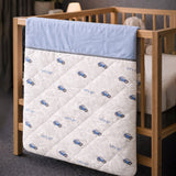 LSB Grey Car Theme Soft Cotton Winter Wrapper with Hood for Newborn & Infants with Free storage Pouch