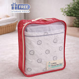 LSB Grey Lion Theme Soft plush Cotton Winter Wrapper with Hood for Newborn & Infants with Free storage Pouch